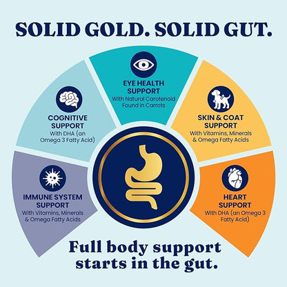 Solid Gold High Protein Dog Food Dry Dog Kibble - Premium Beef Protein & Digestive Probiotics for Energy, Muscle, Gut & Immune Support - Healthy Grain & Gluten Free Dogfood - Nutrientboost - 22 LB