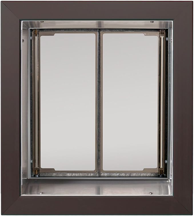 Plexidor Wall Mount Pet Doors for Cats and Dogs - Energy Efficient Pet Freedom - Bronze