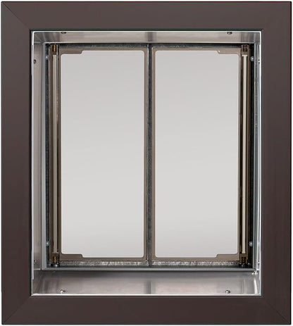 Plexidor Wall Mount Pet Doors for Cats and Dogs - Energy Efficient Pet Freedom - Bronze