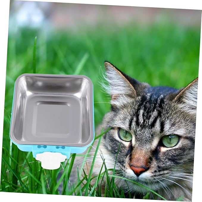 Milisten Pet Feeder Fixed Stainless Steel Bowl Dog and Cat Easy Wash Pet Supplies Large Dog Feeder