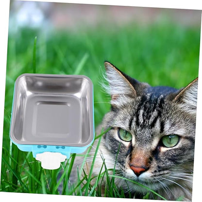Milisten Pet Feeder Fixed Stainless Steel Bowl Dog and Cat Easy Wash Pet Supplies Large Dog Feeder
