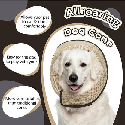 Dog Cone for Large Dogs After Surgery, Soft Dog Cone Collar for Dogs to Stop Licking, Adjustable Comfy E-Collar Alternative Lightweight Post-Surgery Recovery Elizabethan Collar for Pet