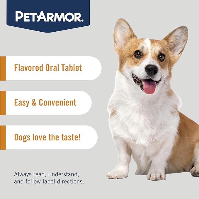 PetArmor 7 Way De-Wormer for Dogs, Oral Treatment for Tapeworm, Roundworm & Hookworm, Small Dog Dewormer (6-25 lbs) with Praziquantel & Pyrantel Pamoate, 6 Flavored Chewables