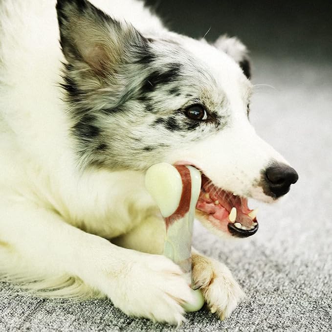 Tikaton Dog Chew Toys for Aggressive Chewers, Vension Flavor Durable Dog Teething Chew Toys Bones for Large/Medium/Small Puppies