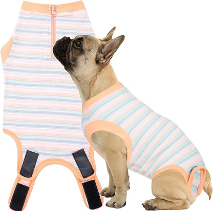 Recovery Suit for Dogs,Dog Cone Alternative Zipper Surgery Suit Female Spay,Soft Dog Surgery Suit for Anti Licking,Breathable Surgical Suit for Dogs Female Spay