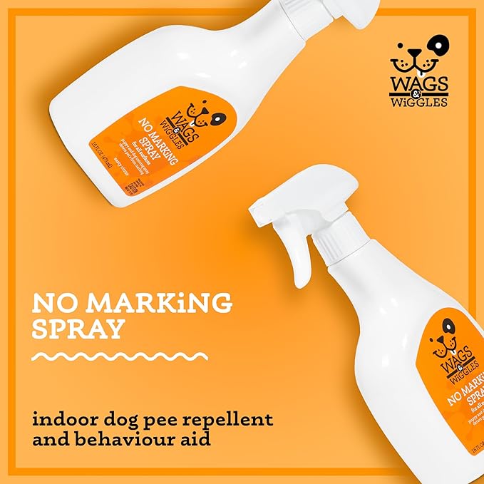 Wags & Wiggles No Marking Deterrent Training Spray for Dogs - Indoor Dog Pee Repellent & Behavior Aid, Anti Pee & Urine Deterrent, No More Marking, Ideal for Potty Training, 16 Fl Oz