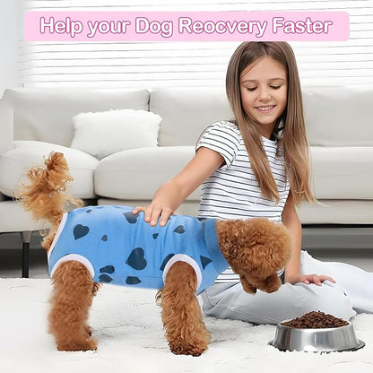 Coppthinktu Recovery Suit for Dogs After Surgery, Dog Onesie Surgery Recovery Suit for Female Spay, Soft Surgical Pajamas Bodysuits for Puppy to Prevent Licking Dog Cone Alternative