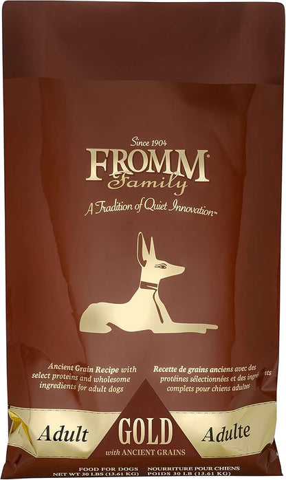 Fromm Adult Gold with Ancient Grains Dog Food - Premium Dry Dog Food - Chicken Recipe - 30 lb