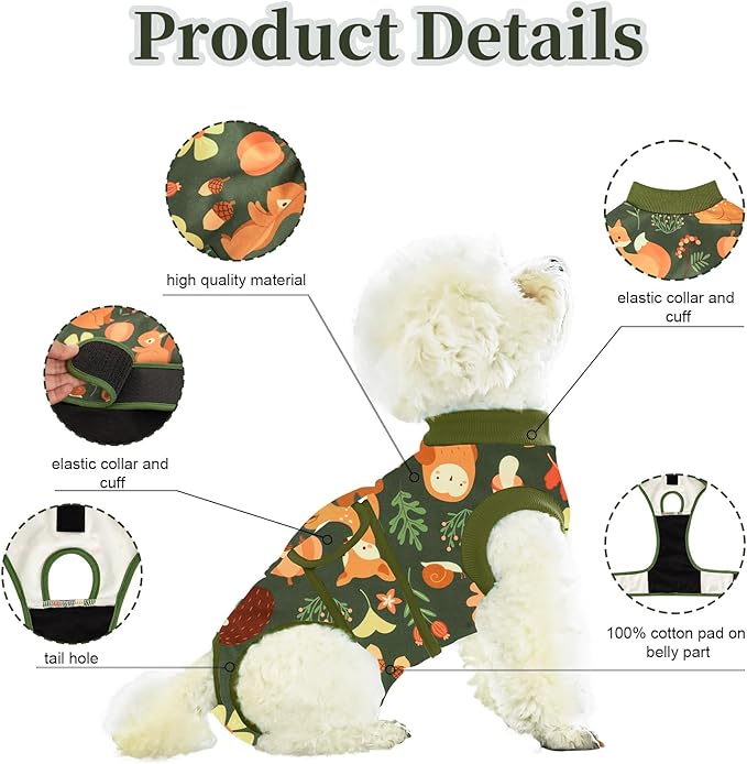 Recovery Suit for Dogs After Surgery,Female Male Dog Onesie for Spay Neuter,Substitute E-Collar & Cone,Anti-Licking Breathable Onesie for Small Medium Large Dogs
