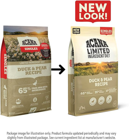 ACANA Singles Limited Ingredient Grain Free High Protein Dry Dog Food Duck & Pear Recipe 4.5lb Bag