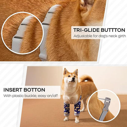 ROZKITCH Dog Surgery Leg Sleeve for Front Legs, Pet Prevent Licking Wound Elbow Knee Protector, Dog Leg Sleeve to Stop Licking Cone Collar Alternative for Sprain ACL CCL Arthritis Blue 2XL