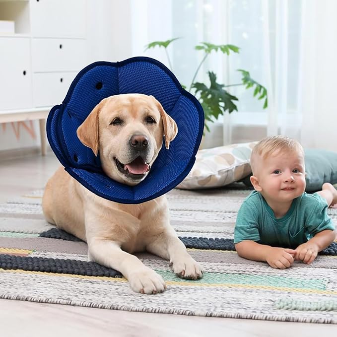 Dog Cat Cone Collar Soft Breathable Cone for Dogs After Surgery to Stop Licking,Cat Recovery Collars & Cones Alternative Dog Cat Cone Collar Soft