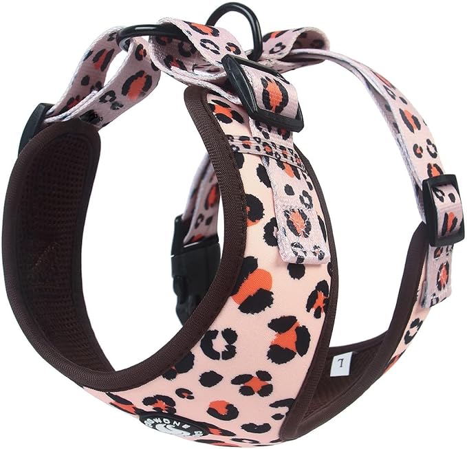 Dog Cat Harness and Leash Set, Puppia Soft Mesh Padded and Adjustable Puppy Vest Cute Dog Clothes Escape Proof Easy Walk Pet Accessories