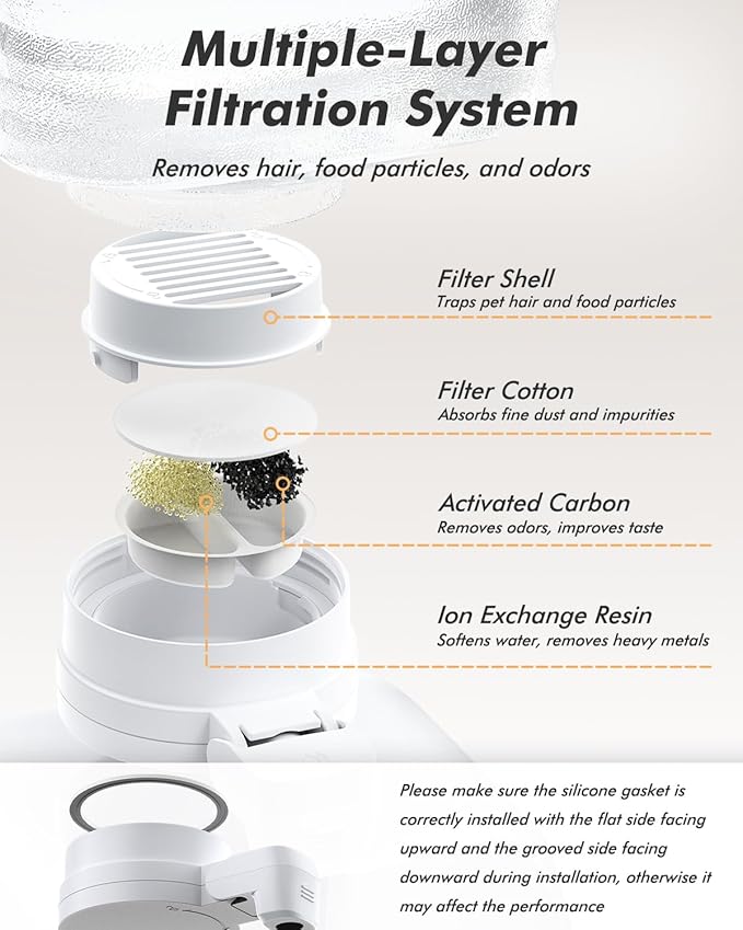 Automatic Dog Water Bowl Dispenser with Patented Faucet - 6L Large Gravity Cat Water Dispenser with Handle, Filter & Adjustable Base, Wide Mouth for Easy Clean, BPA-Free, Stainless Steel Pet Waterer