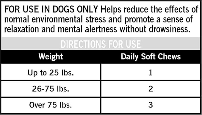 Pure Balance Pro+ Calming Supplement for Dogs, Veterinarian Formulated Soft Chews with Chamomile, Valerian Root, L-Tryptophan, Ginger Root, and FlavoCol – Stress & Anxiety Relief (8.26 oz)