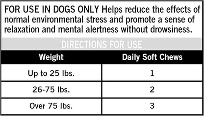 Pure Balance Pro+ Calming Supplement for Dogs, Veterinarian Formulated Soft Chews with Chamomile, Valerian Root, L-Tryptophan, Ginger Root, and FlavoCol – Stress & Anxiety Relief (8.26 oz)