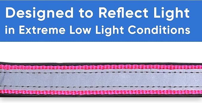 Pawtitas Lumberjack Padded Martingale Collar for Dogs | Soft Neoprene Dog Collar for Your pet's Comfort Made with Reflective Band for Maximum Visibility | Fits Small and Large Pets - Small Pink