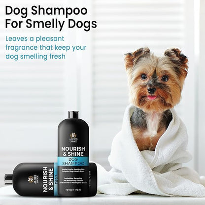 ALFIE'S CHOICE Dog Shampoo and Conditioner Set | 16 fl oz Each | Lavender & Rosemary with Biotin | for Itchy, Dry & Sensitive Skin | Detangling & Moisturizing for All Breeds & Puppies | Made in USA