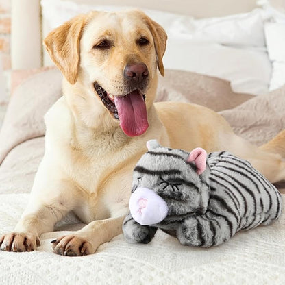 Puppy Toys with Heartbeat,Puppy Sleep Aid Toy,Small Dog Training Toys for Separation Anxiety Relief,Pets Plush Toys for Dogs Cats (Grey)