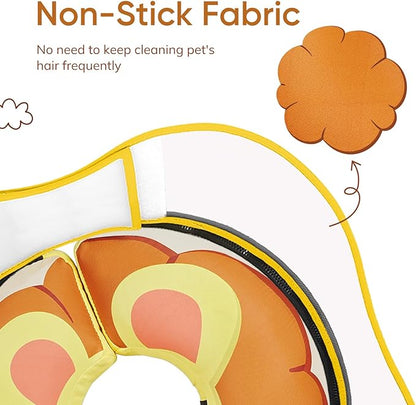 Supet Raised Inflatable Dog Cone Collar to Stop Licking, Funny Soft Pet Cone Alternative for Small Medium Large Dogs, Dog Donut Collar After Surgery