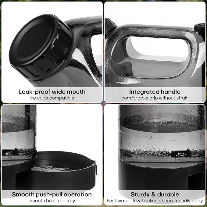 85 oz Large Portable Dog Water Bottle & Bowl for Active Large Dogs, No-Spill Leak Proof Dog Water Dispenser for Walking,Park,Travel, Camping, Hiking, Car - Durable, Sturdy & Easy to Carry