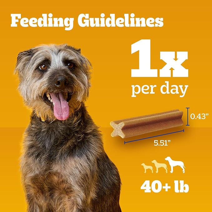 Pedigree Dentastix Large Dog Treats, Original Flavor with Real Chicken, (4) 18ct Bag (72 Treats Total)