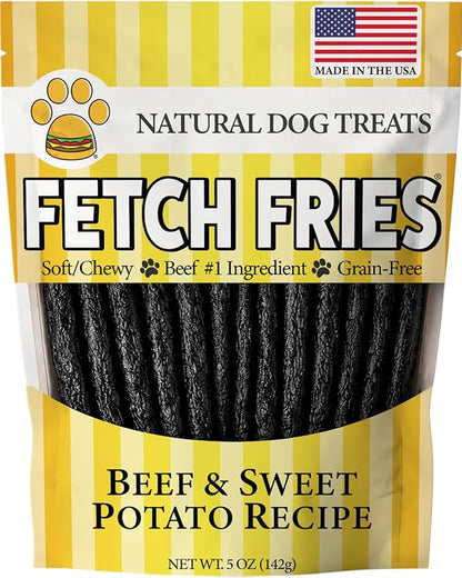 Beef and Sweet Potato Dog Treats, Soft Chicken Jerky for Small and Large Breeds, Naturally Healthy, Made in The USA (5 oz)