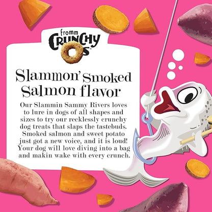 Fromm Crunchy Os Slammon' Smoked Salmon Dog Treats - Premium Crunchy Dog Treats - Salmon Recipe - 6 oz