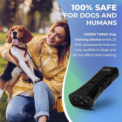 Bark Be Gone Barking Deterrent Device – Stop Barking & Repel Aggressive Pets – Humane Training Tool, Anti Barking Device Outdoor Indoor, Bark Control, No Shock Collar Alternative, Portable LED