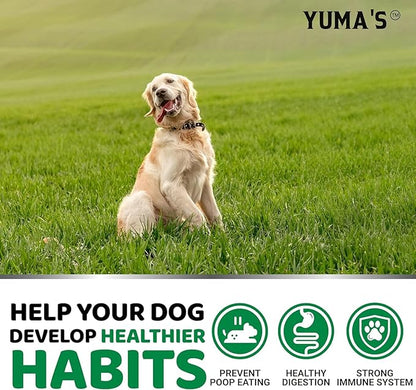 YUMA'S No Poo Chews for Dogs - 170 Count - Coprophagia & Stool Eating Deterrent for Dogs - Stop Eating Poop for Canine - Probiotics & Digestive Enzymes Supplement - Gut Health - Made in USA