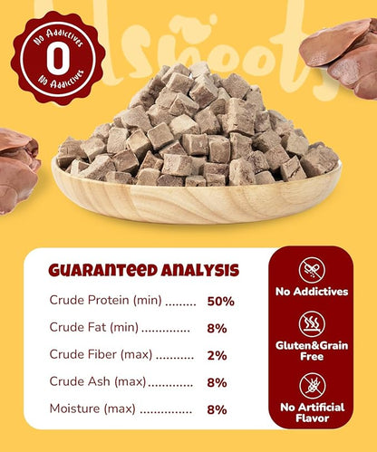 Freeze Dried Chicken Liver Dog Treats Cat Treats, Single Ingredient Liver Treats, Food Meal Topper, Rawhide Free Freeze Dried Chicken Liver High Protein, Training Pet Treats 4.6oz