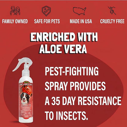 Bio-Groom Repel-35 Flea & Tick Dog Spray - Flea and Tick Prevention for Dogs, Flea Treatment, Cruelty-Free, Made in USA, Natural Tick Repellent, Fly Spray for Horses - 8 fl oz 1-Pack