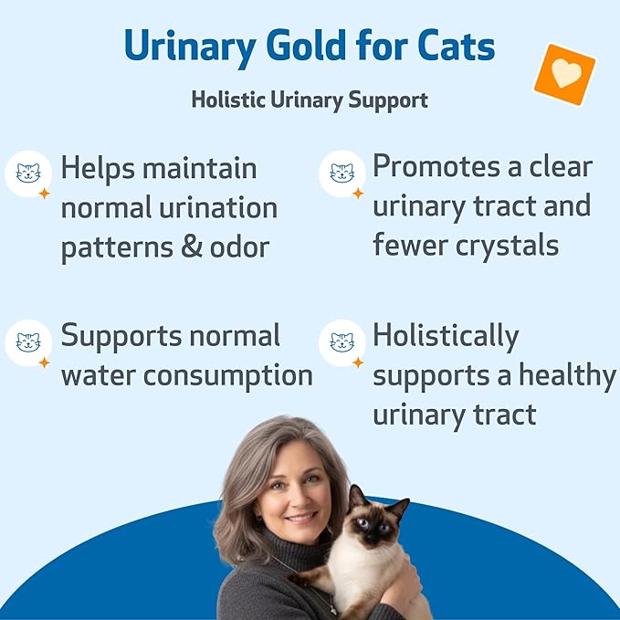 Pet Wellbeing Urinary Gold for Cats - Vet-Formulated Multi-Herb Urinary Tract Support - Feline Bladder Health & Urinary System Wellness - Holistic Cat Supplement - Liquid Formula 2 oz (59ml)