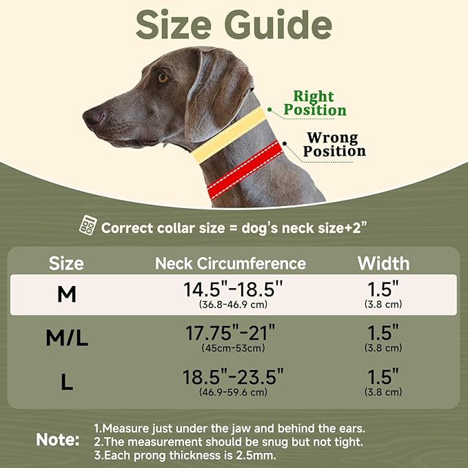 Mayerzon Martingale No Pull Collar for Medium Large Dogs German Shepherd Doberman Pitbull, Patented Anti Pull Correction Dog Collar for Walking Training, Reflective, Adjustable, Hidden(M, Army Green)