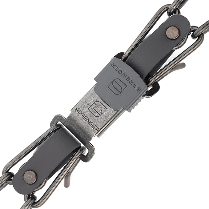 Herm Sprenger Black Stainless Steel Dog Collar with Quick Release ClicLock Buckle O-Ring Biothane Insert Training Collar Made in Germany (Black, 25in x 4.0mm(Neck Size up to21-22in))