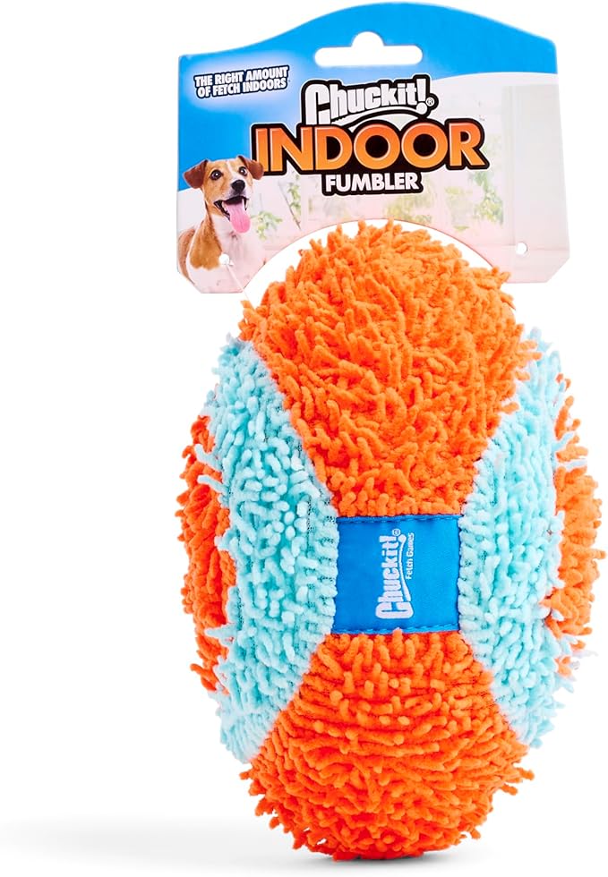 Chuckit! Indoor Fumbler Toy for Dogs - Interactive Dog Toys for Boredom, 7.5 Inch, Orange and Blue Roller