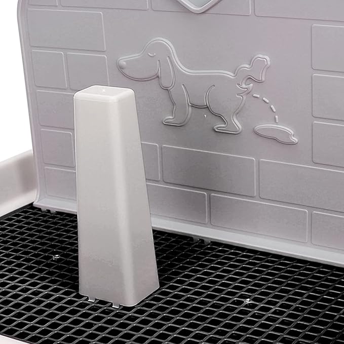 Tita-Dong Puppy Training Toilet Pad Holder with Cat Potty Fence - Dog Scheduled Urination Potty Tray for Small & Medium Dogs (Black)