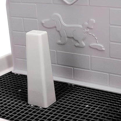 HUIOP Dog Toilet, Prevent Torn Nappy Pads, Ideal for Small Dogs, Simulated Wall Design, Suitable for Male, Keep Feet Dry, 1L Urine Absorption Busy Owners Pet Toilet (Black)