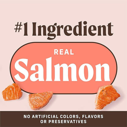 Merrick Power Bites Salmon Recipe Healthy Dog Treats, Real Salmon Grain-Free Dog Snacks, 6 oz Bag