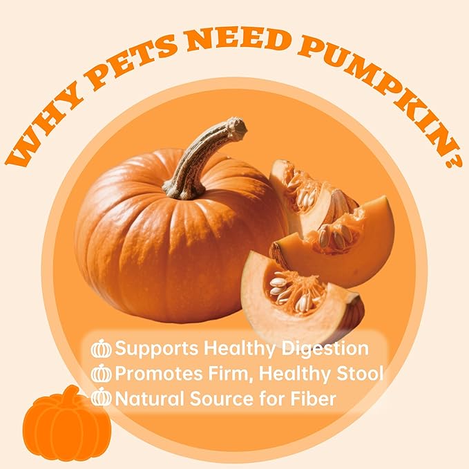 Wellix Pumpkin Powder for Dogs & Cats - Fiber Supplement, Digestion Support, Firms Stool, Dog & Cat Diarrhea, Prebiotic & Probiotic Powder - Food Topper for Dogs & Cats, 7 oz Chicken Flavor