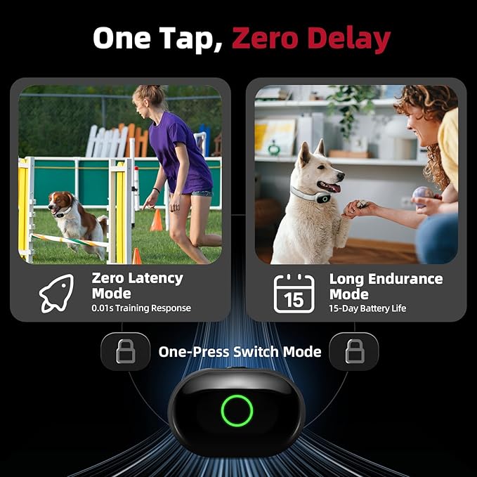 2025 Upgraded Shock Collar for Dogs, Dog Training Collar with Remote Control for Medium Large Dogs, 3 Training Modes - Beep, Vibration and Shock with Safety Lock, IPX7 Waterproof, Rechargeable,Beige