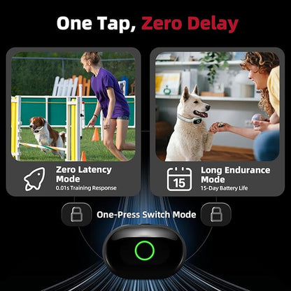 2025 Upgraded Shock Collar for Dogs, Dog Training Collar with Remote Control for Medium Large Dogs, 3 Training Modes - Beep, Vibration and Shock with Safety Lock, IPX7 Waterproof, Rechargeable,Beige