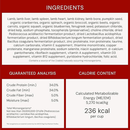 Stella & Chewy's Freeze-Dried Raw Lamb Meal Mixers- Dog Food Topper and Mixer - Made with 95% Grass-Fed Lamb, Organs & Bone - Perfect for Picky Eaters - Grain-Free - 35 oz (Pack of 2)