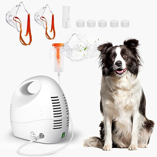 Portable Pet Nebulizer, Compressor Nebulizer with Mask for Cats and Dogs, Dual Modes Fit for Pet Breathing Problems