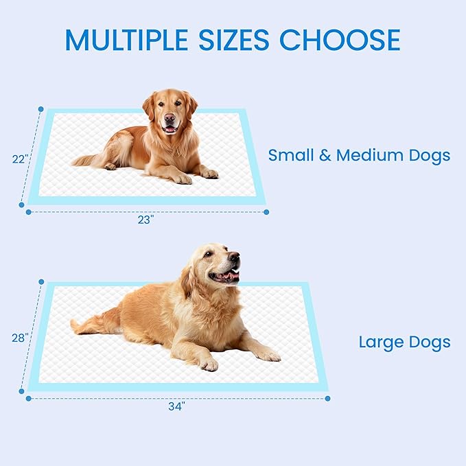 28"x34" Dog Pee Pads Extra Large, Super Absorbent Leakproof Quick Drying Pee Pads, Training Puppy Pads Disposable Pee Pads for Dogs - 10 Count