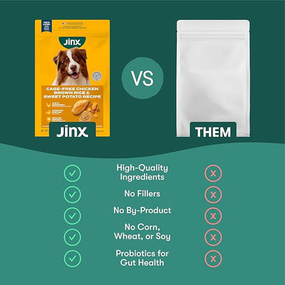 Jinx Premium Dry Dog Food, for All Lifestages - Real Chicken, Brown Rice & Sweet Potato Kibble with Superfoods for Immune Support & Probiotics for Digestive Support - No Fillers - 11.5lb