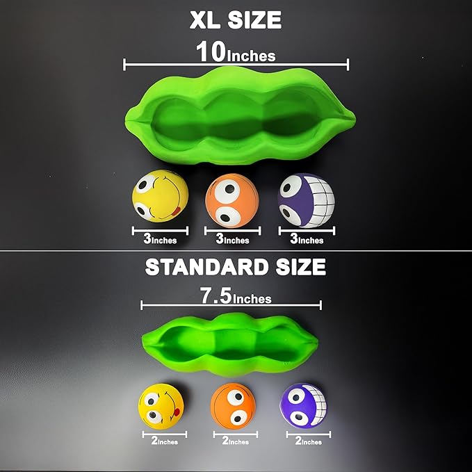 Multipet Three Peas in a Pod | Squeaky Chew Dog Toy | Fetch Interactive Pea Pod Dog Toys | 3 XL Latex Squeaky Balls | 3" (Ball Size)