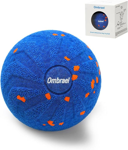 Ombrael Smart Interactive Dog Ball，Automatic Moving, Bouncing, Spinning Ball, Chew-Resistant & Washable E-TPU Rubber Toy, Perfectly Sized for the Mouths of Medium to Large Dogs