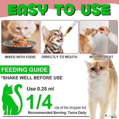 Urinary Tract for Cats, Natural Cat Urinary Tract Infection Treatment Drops Supports Bladder, Kidney Stone, Cat UTI, Cranberry Kidney Bladder Support Supplement, Chicken Flavor - 60ml / 2.02oz