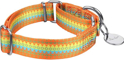 Puppy Collar Martingale Dog Collar - No Pull Anti-Escape Pet Collar for Small Dogs, Adjustable 11 Inch to 15.5 Inch, Orange Yellow